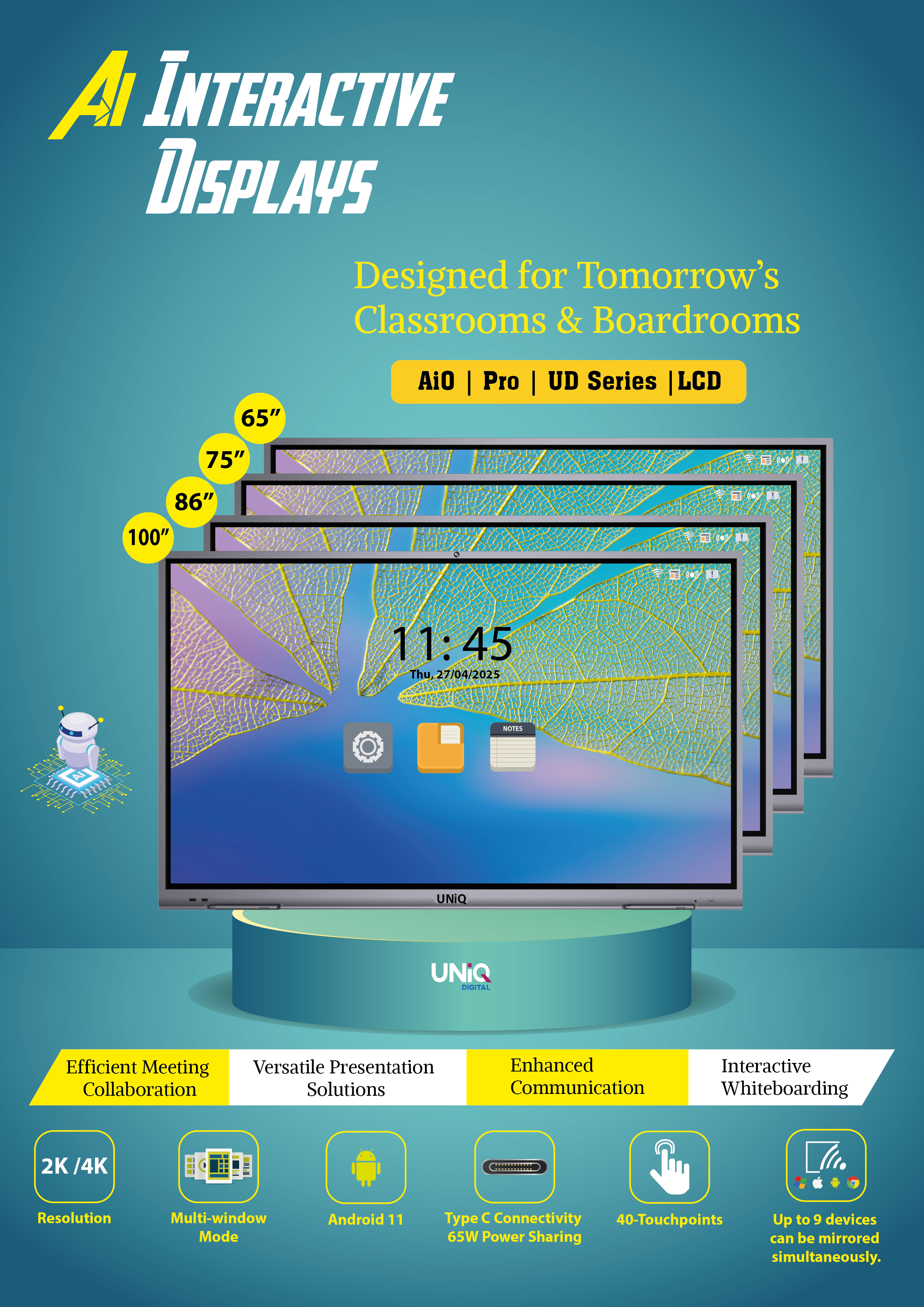 UNIQ 65 Inch Interactive Panel